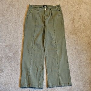 PAIGE Olive Green Wide Leg Pants